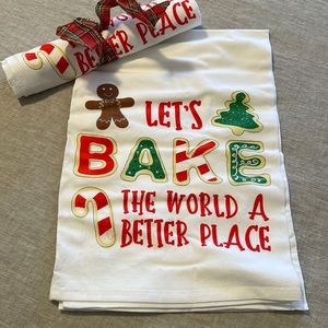 NWT Let’s Bake Christmas Tea Towel